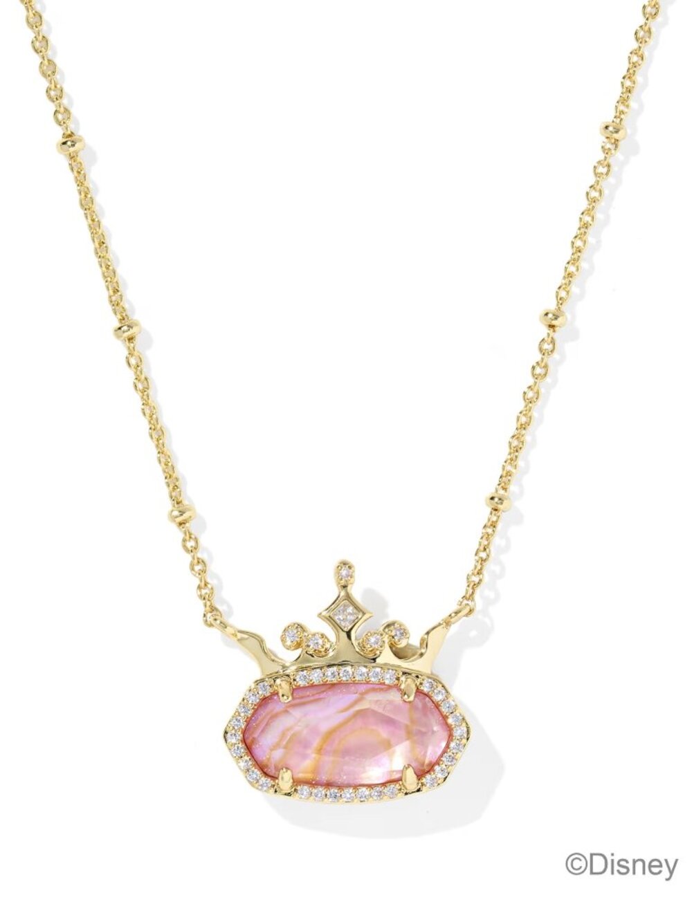 NWT Disney | Kendra Scott Elisa Princess Gold Short Pendant Necklace